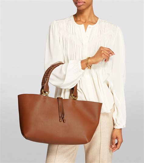 chloe marcie leather tote